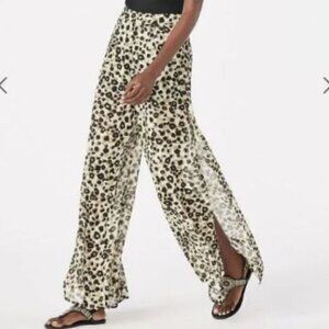 JastFab Side Slit Animal Print Pants XL‎